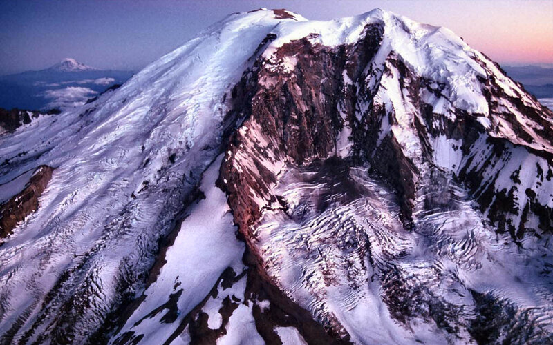 Snow-covered Mountain Peak — White, Dramatic, Sunset, Photograph