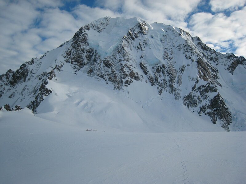 Snow-covered Mountain Peak — White, Dramatic, Winter, Photograph, Snow, Sky, Clouds