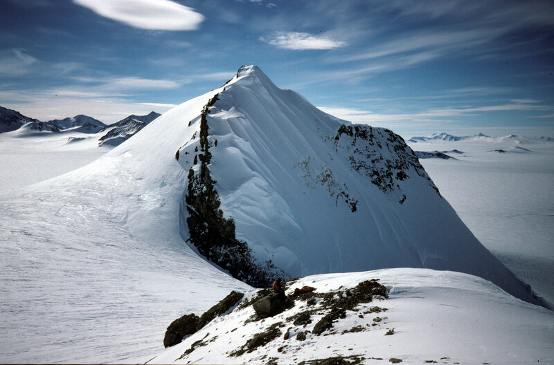 Snow-covered Mountain Peak — White, Dramatic, Winter, Photograph, Snow