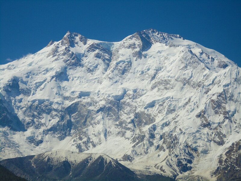 Snow-covered Mountain Peak — White, Serene, Afternoon, Photograph, Snow, Sky, Blue, Gray