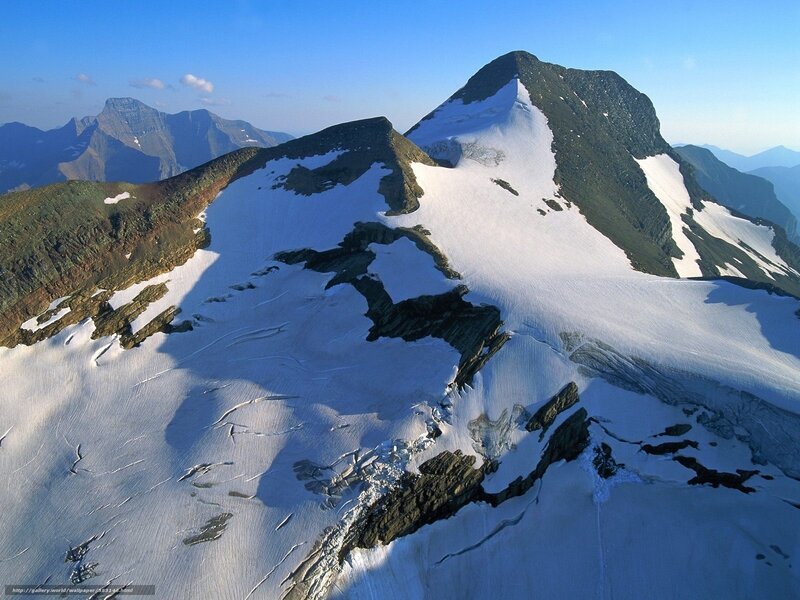 Snow-covered Mountain Peak — White, Serene, Afternoon, Photograph, Snow, Sky