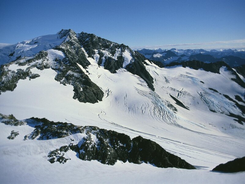 Snow-covered Mountain Peak — White, Serene, Afternoon