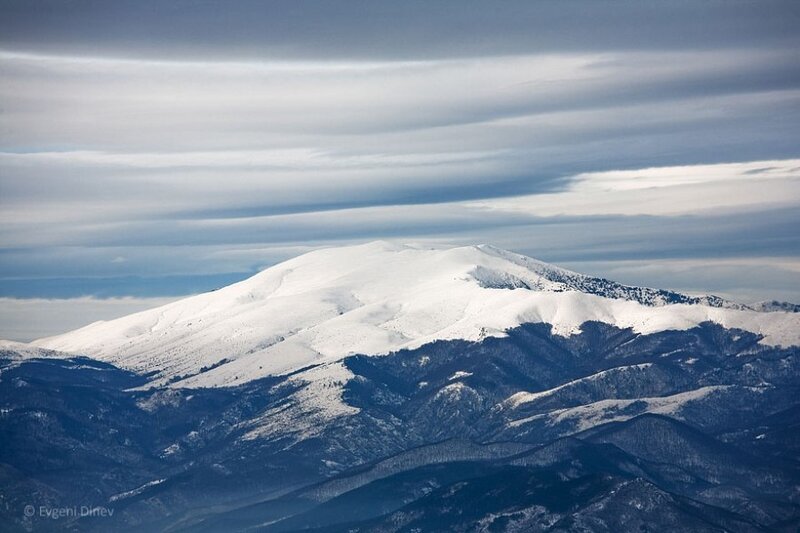 Snow-covered Mountain Peak — White, Serene, Winter, Photograph