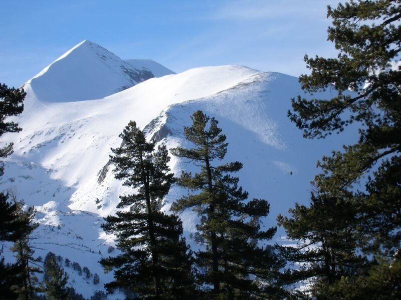 Snow-covered Mountain Peak — White