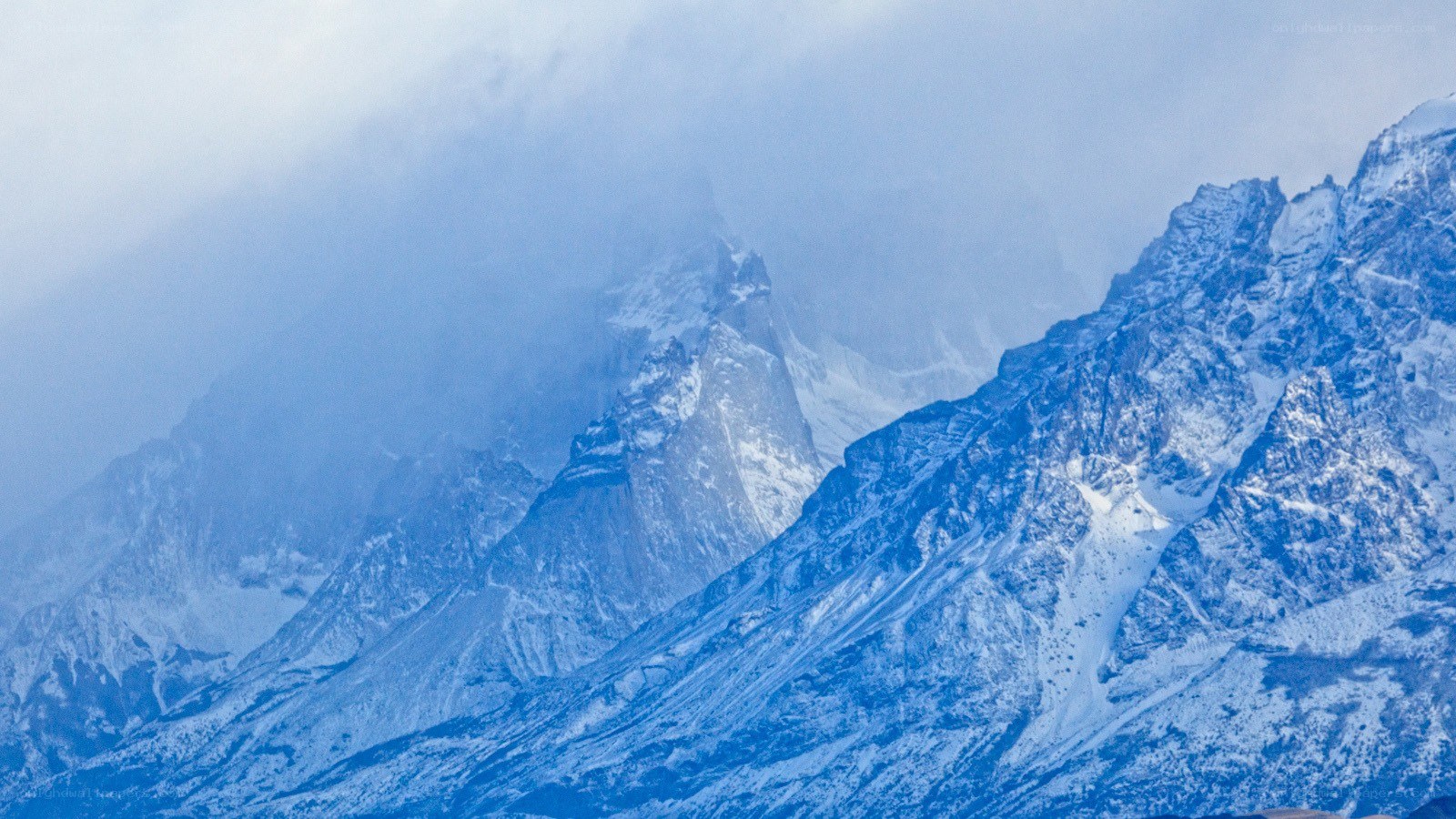snow-covered mountain peaks