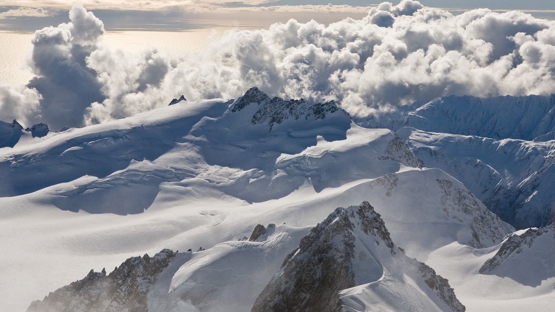 snow-covered mountain peaks
