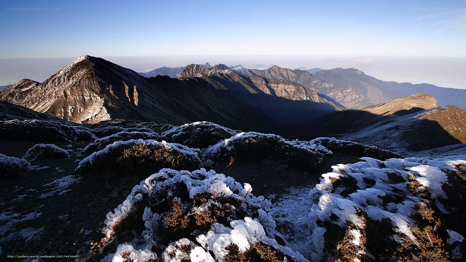 Snow-covered mountain peaks
