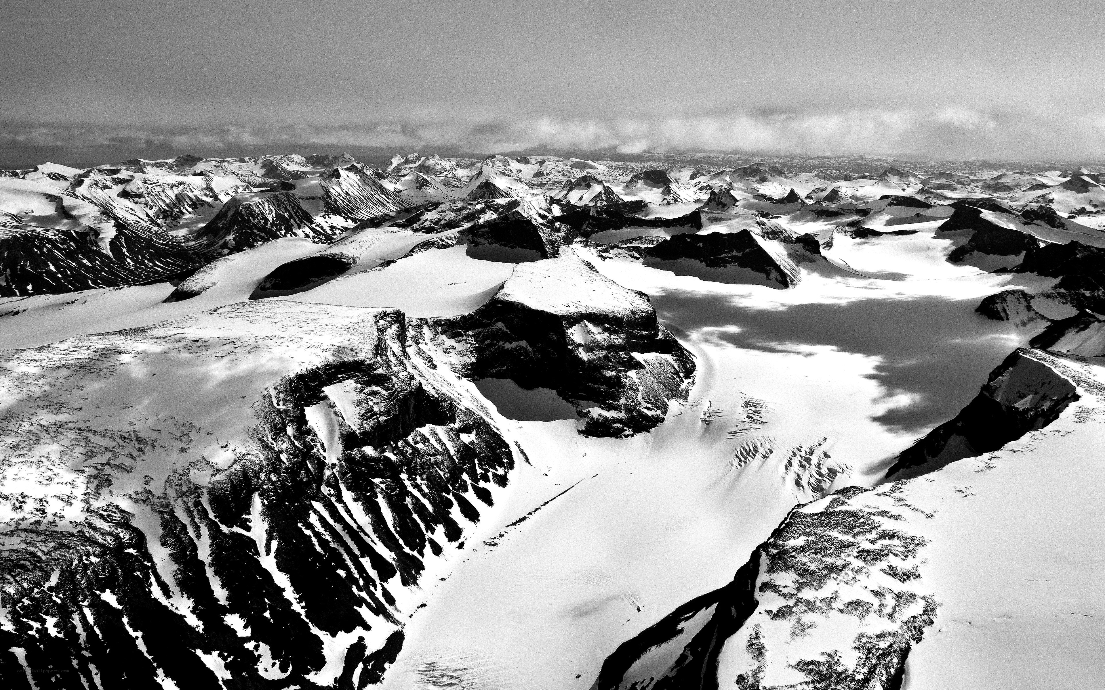 snow-covered mountain peaks