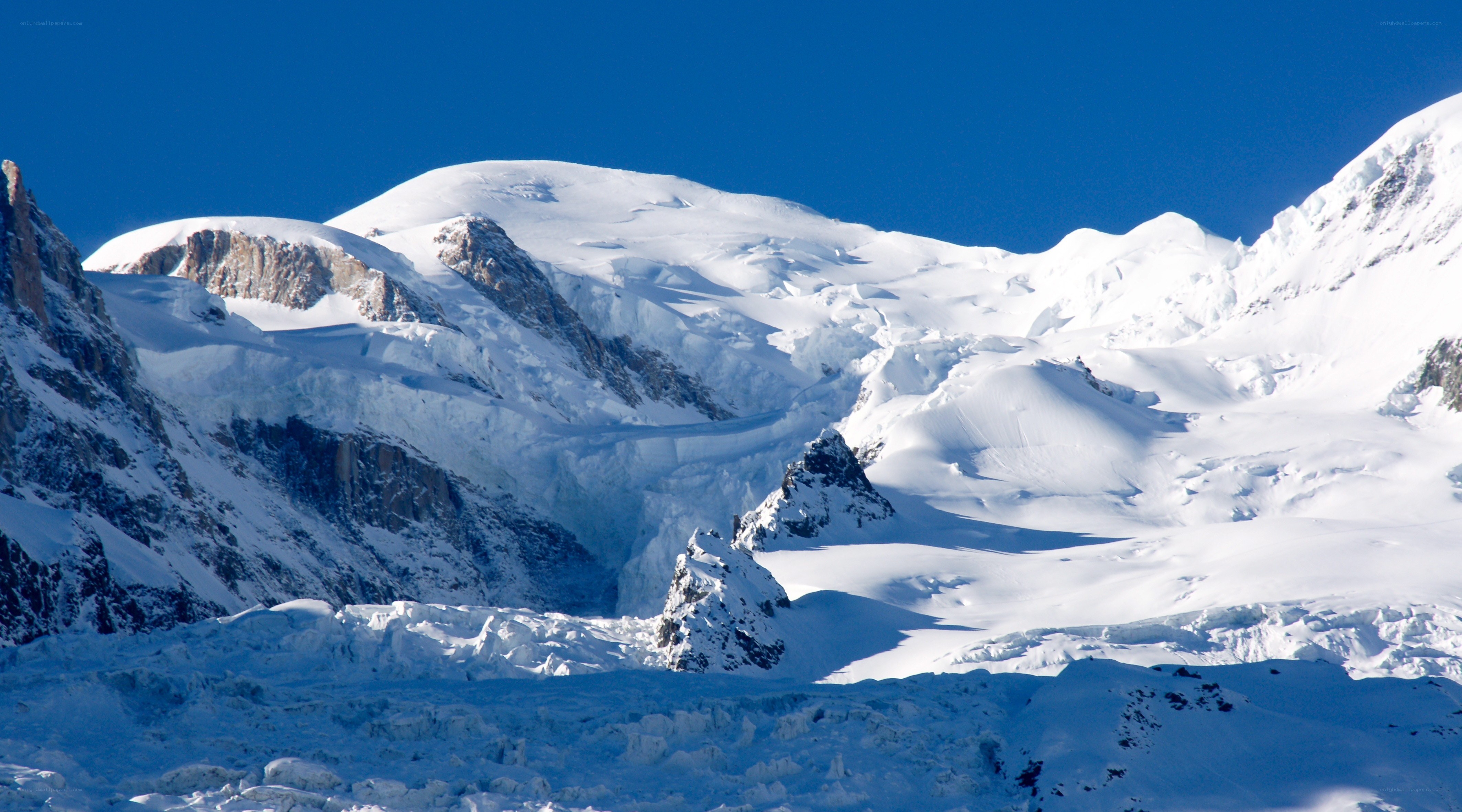snow-covered mountain peaks