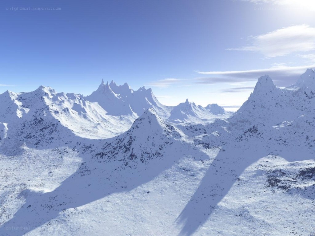 snow-covered mountain peaks