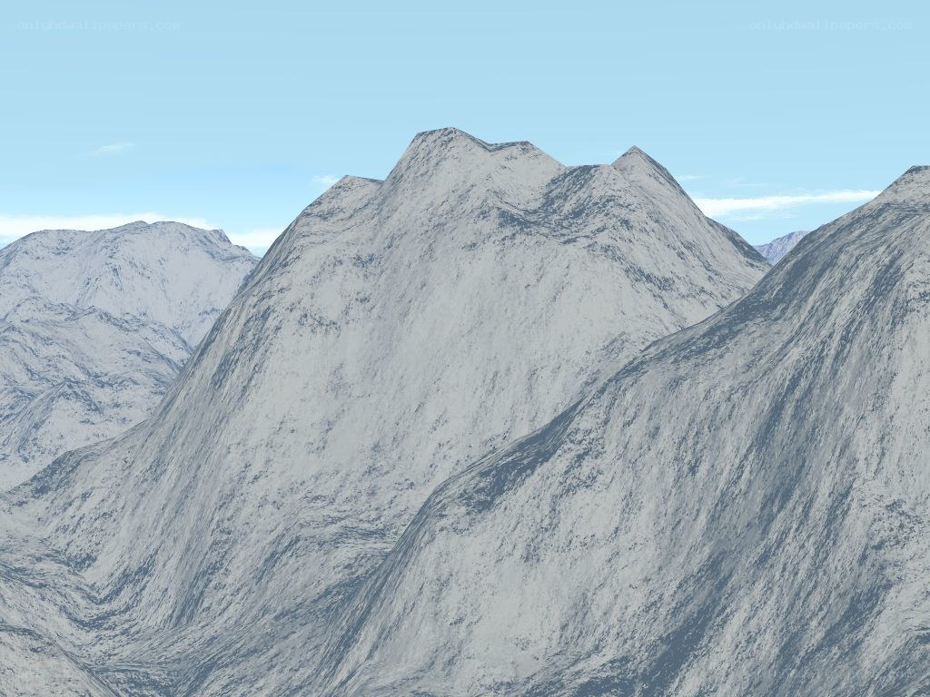 snow-covered mountain peaks