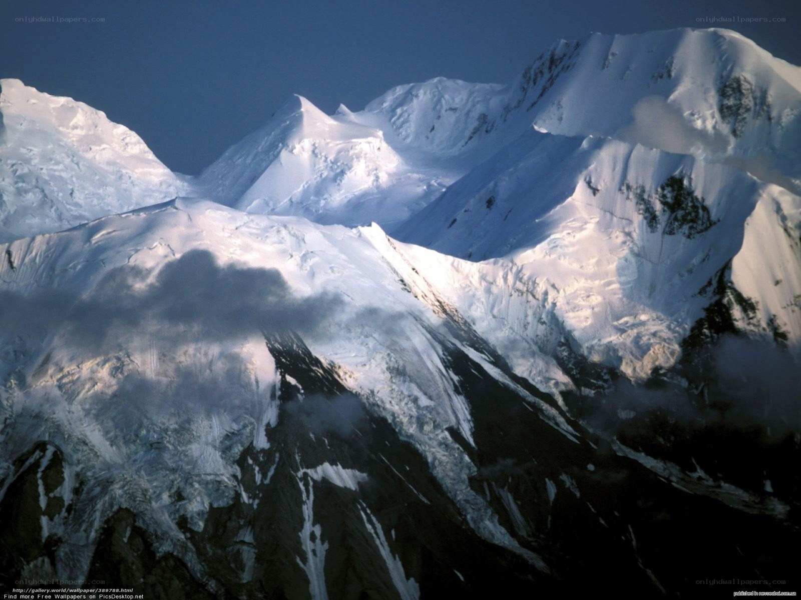 snow-covered mountain peaks