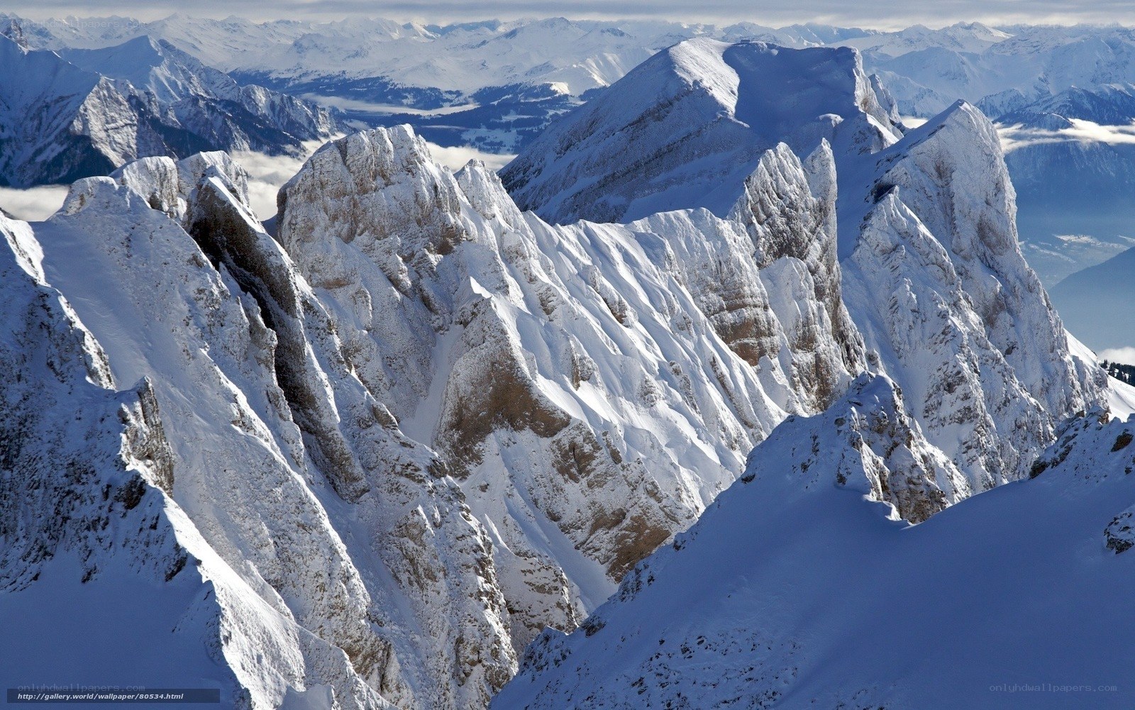 Snow-covered mountain peaks