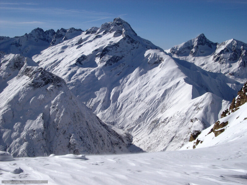 snow-covered mountain peaks