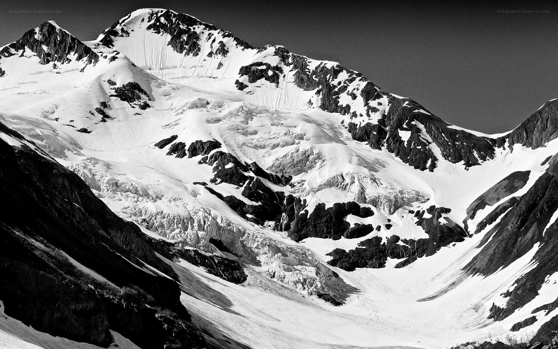 Snow-Covered Mountain Peaks