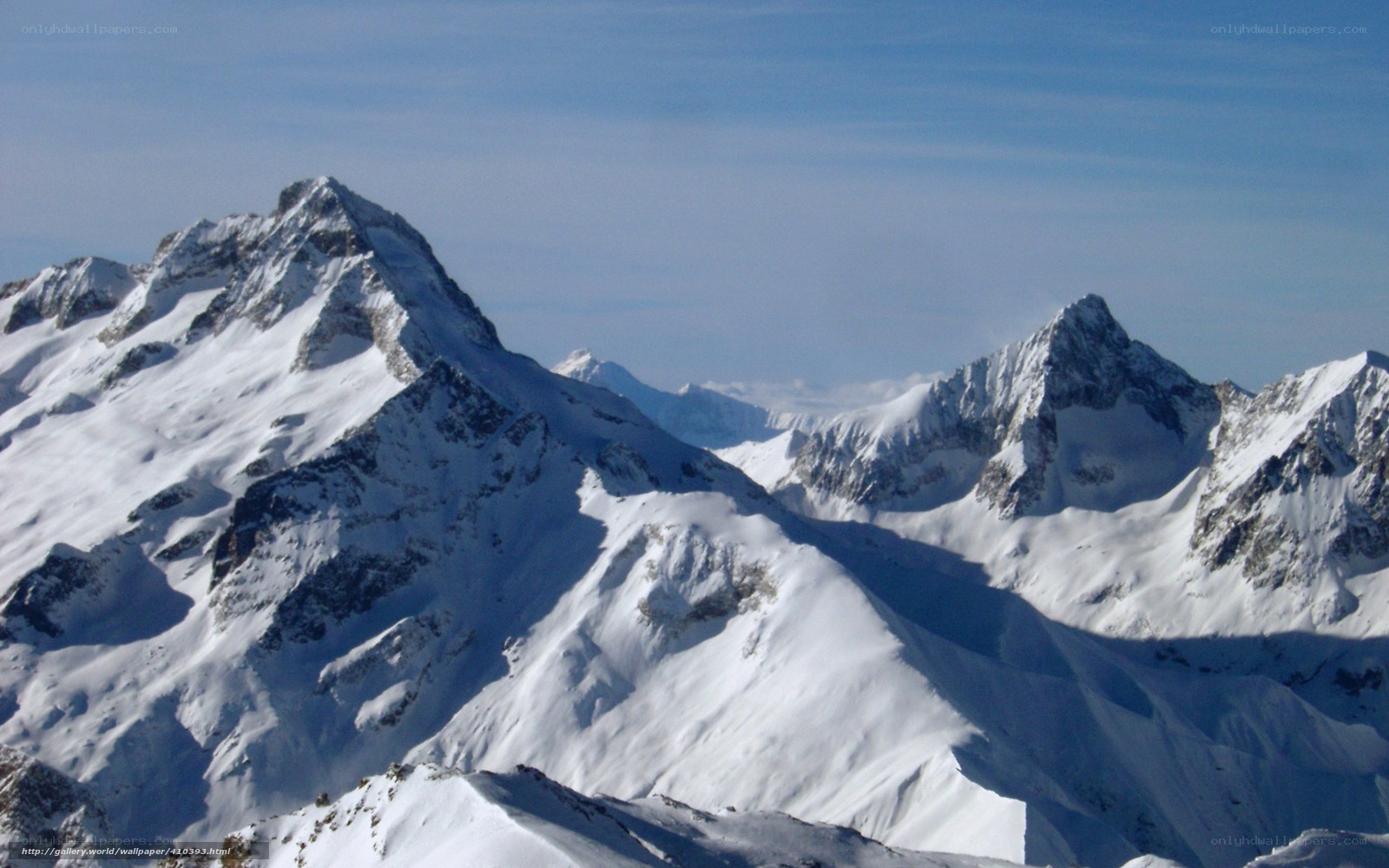 snow-covered mountain peaks