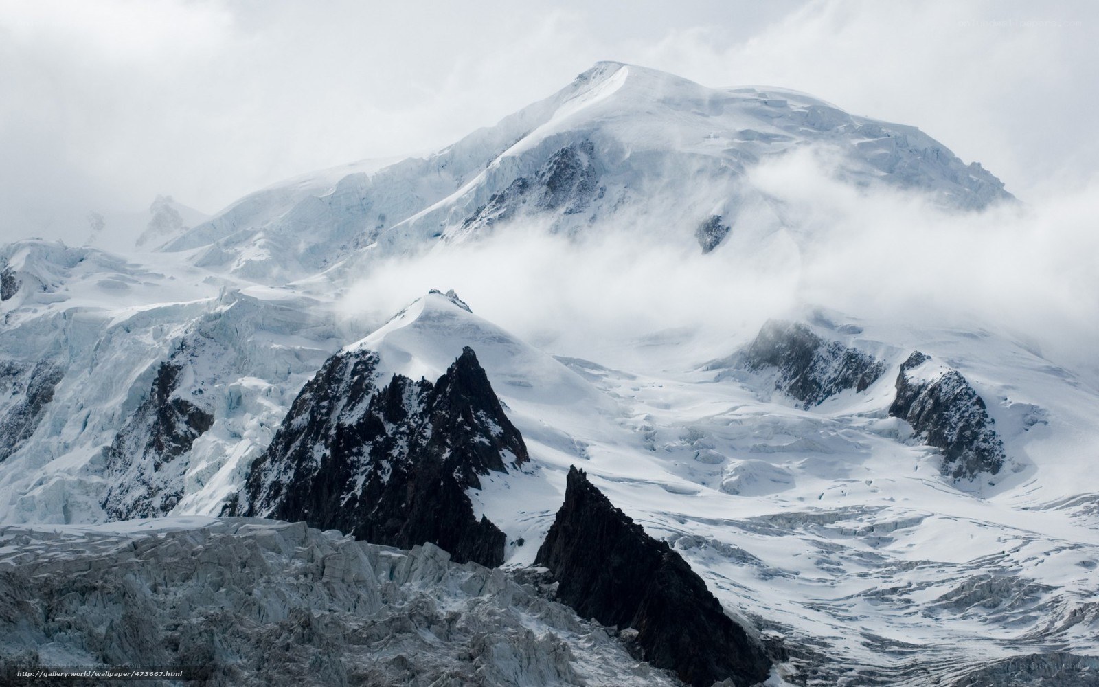 snow-covered mountain peaks