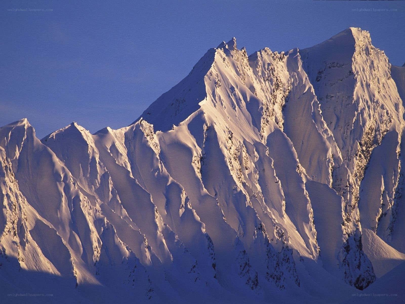 Snow-covered mountain peaks