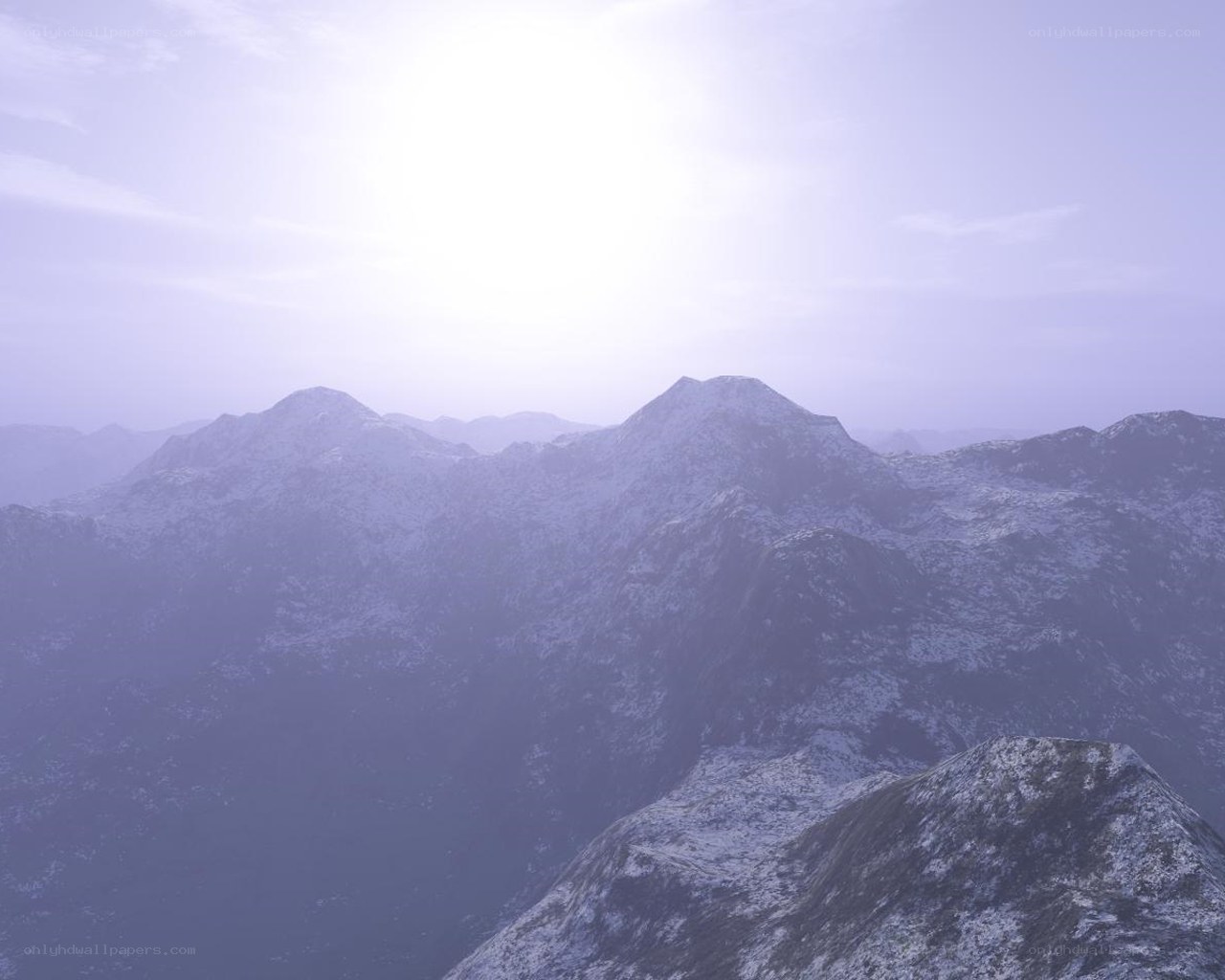 snow-covered mountain peaks