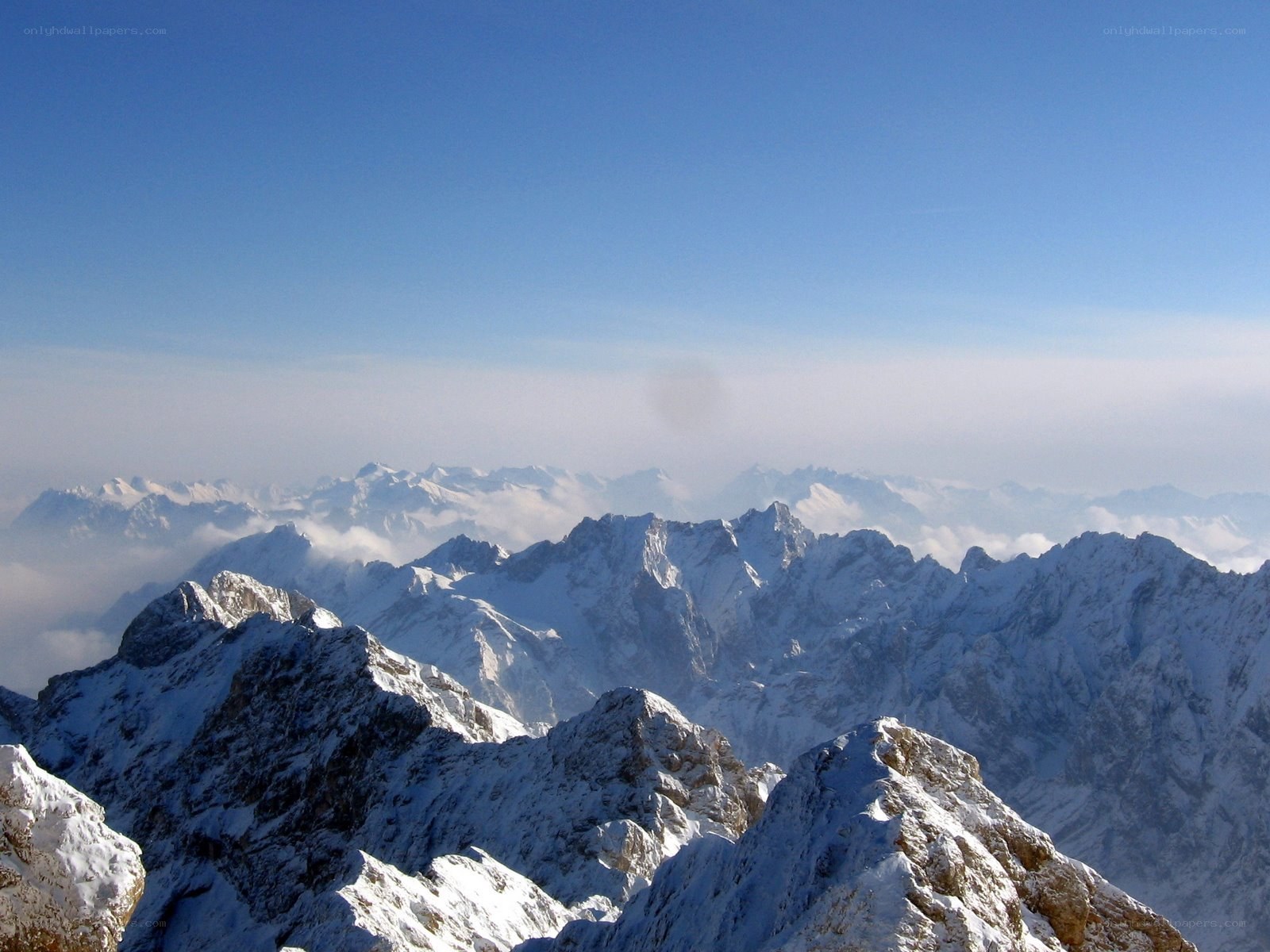 snow-covered mountain peaks