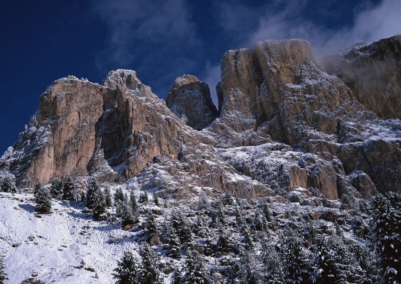 Snow-covered mountain peaks