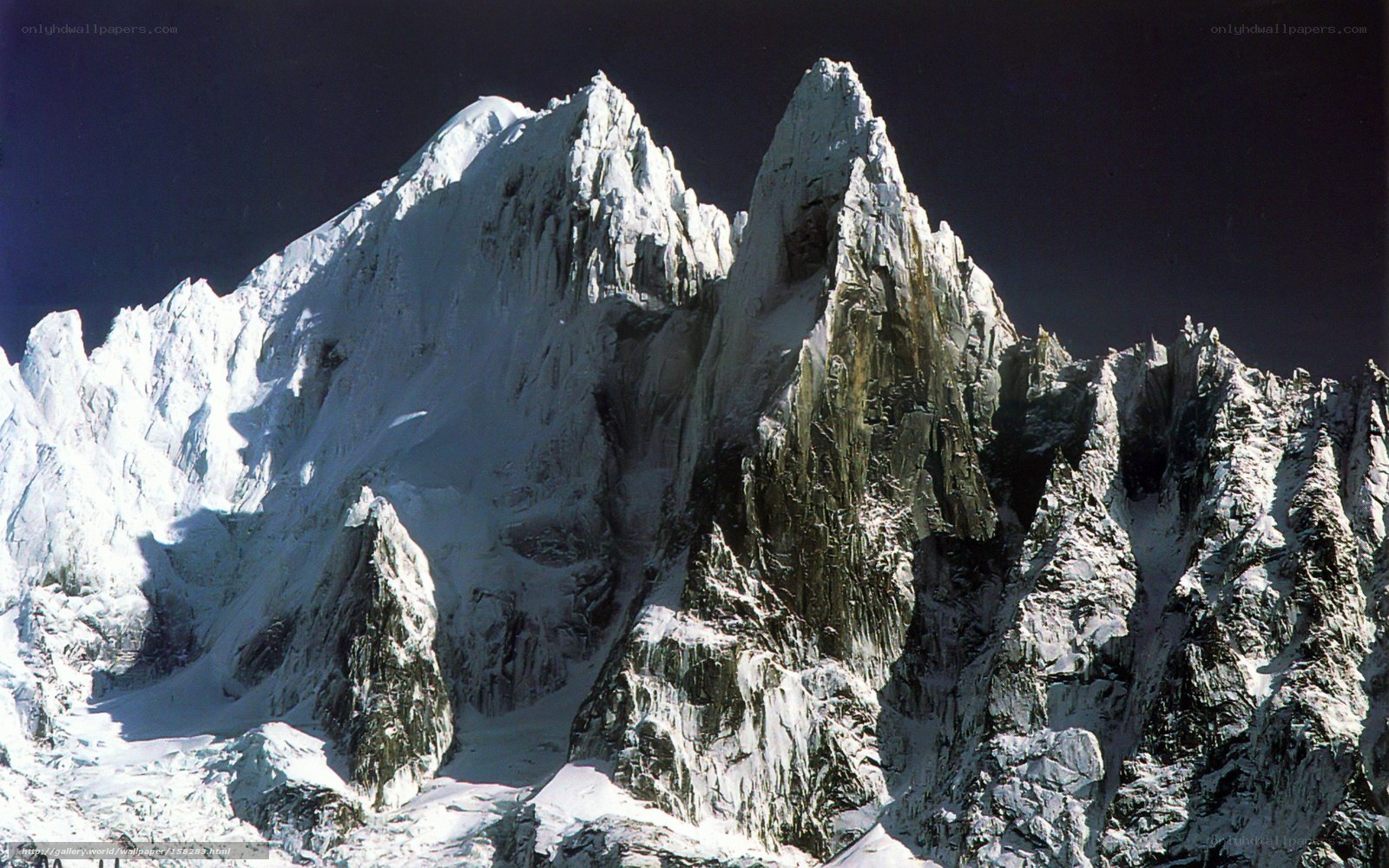 Snow-covered mountain peaks