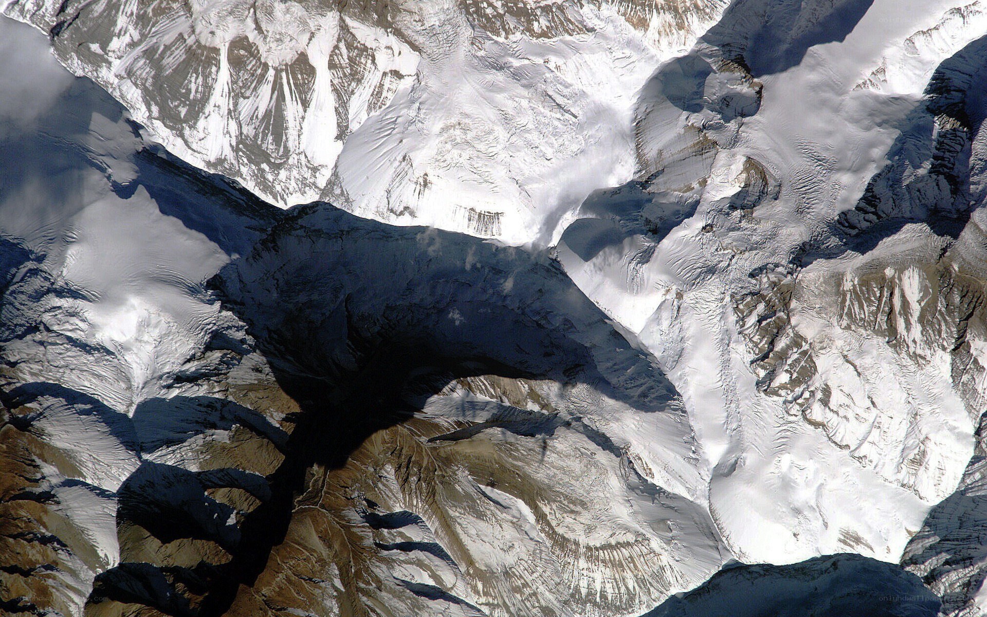 snow-covered mountain peaks