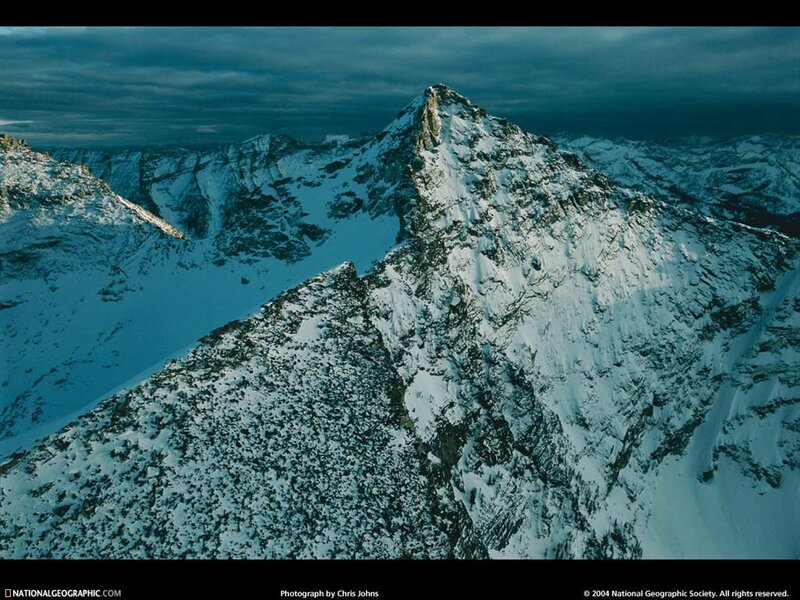 Snow-Covered Mountain Peaks
