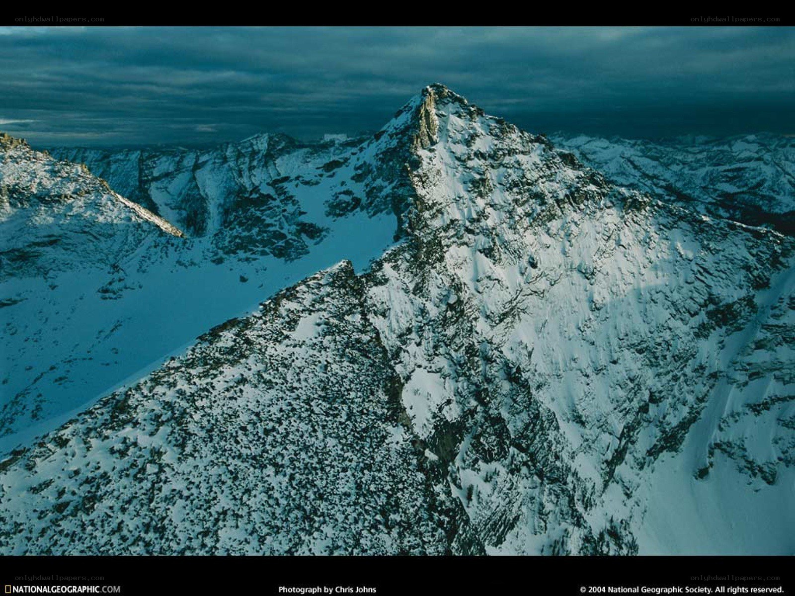 Snow-Covered Mountain Peaks