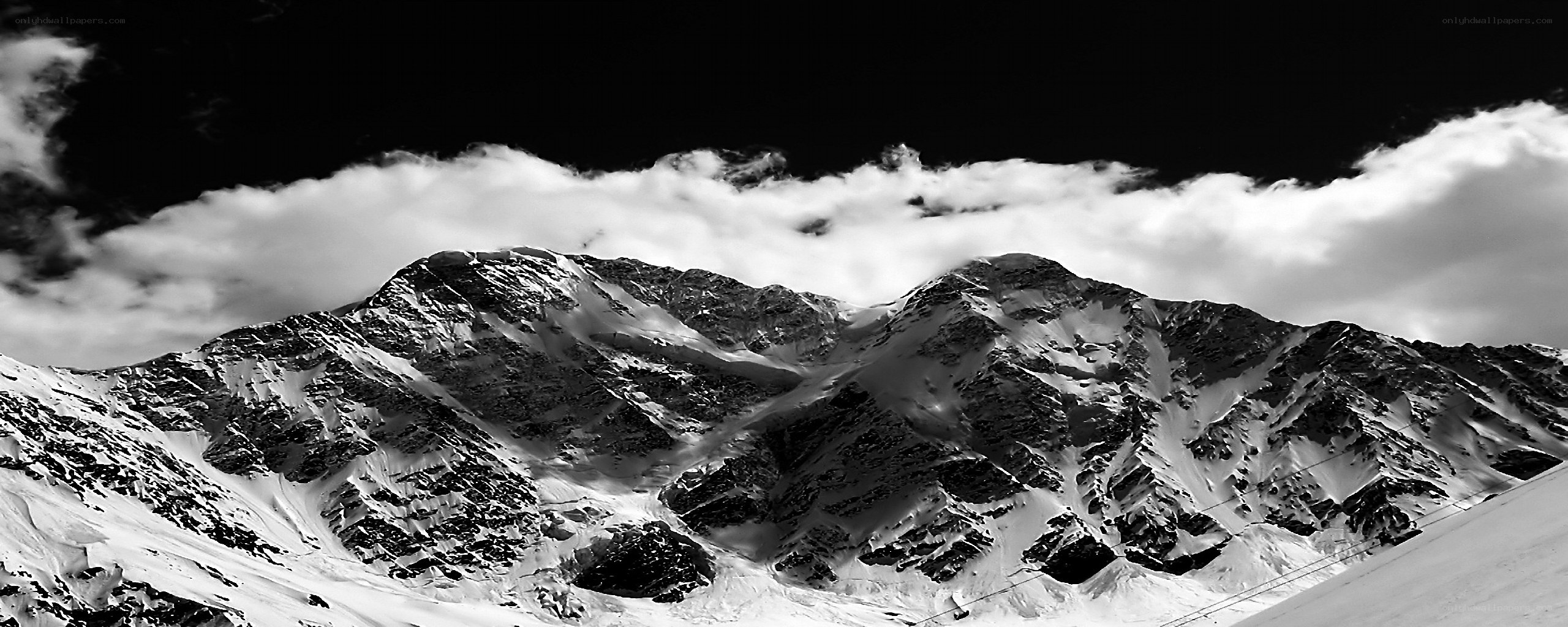 snow-covered mountain peaks