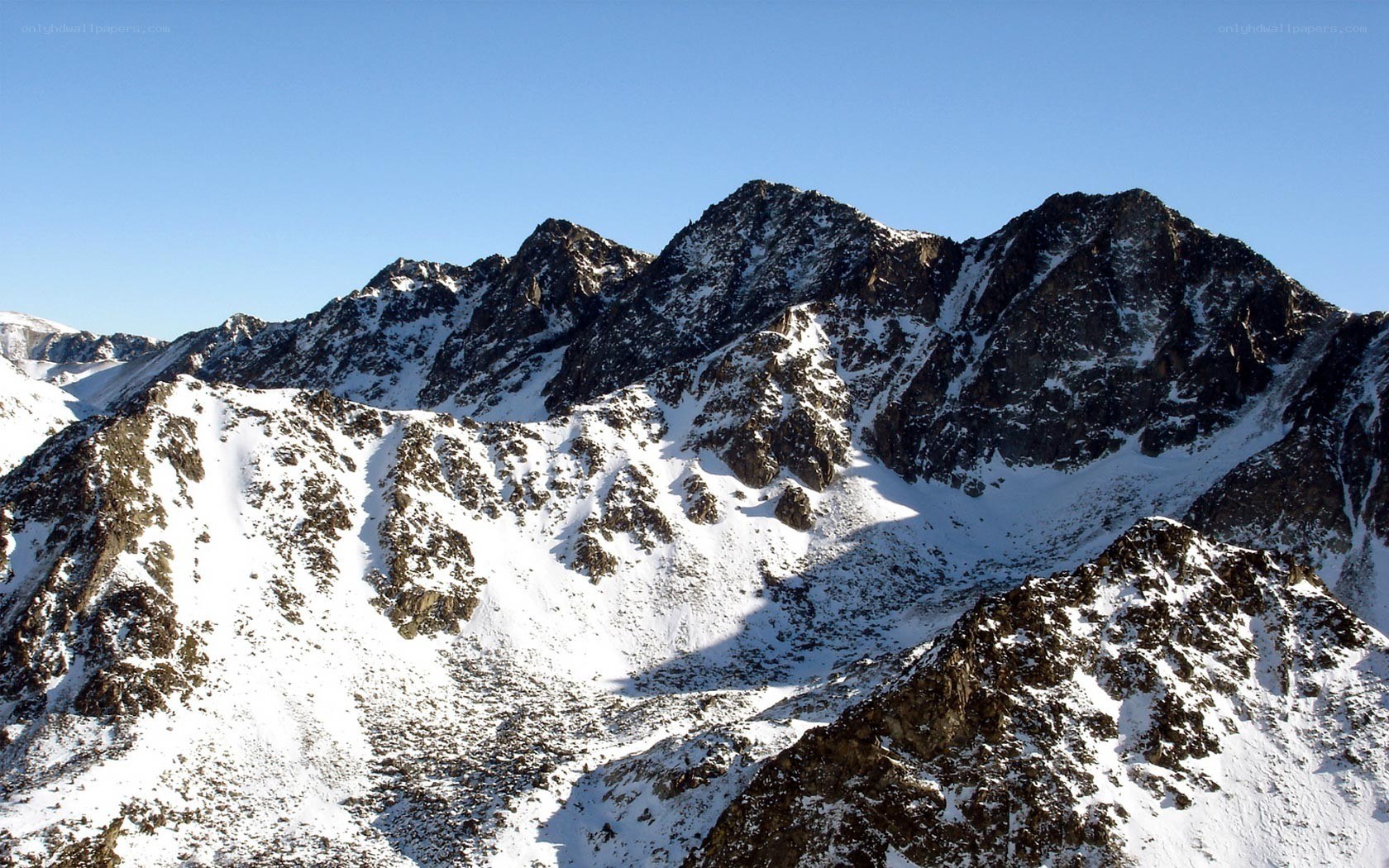 snow-covered mountain peaks