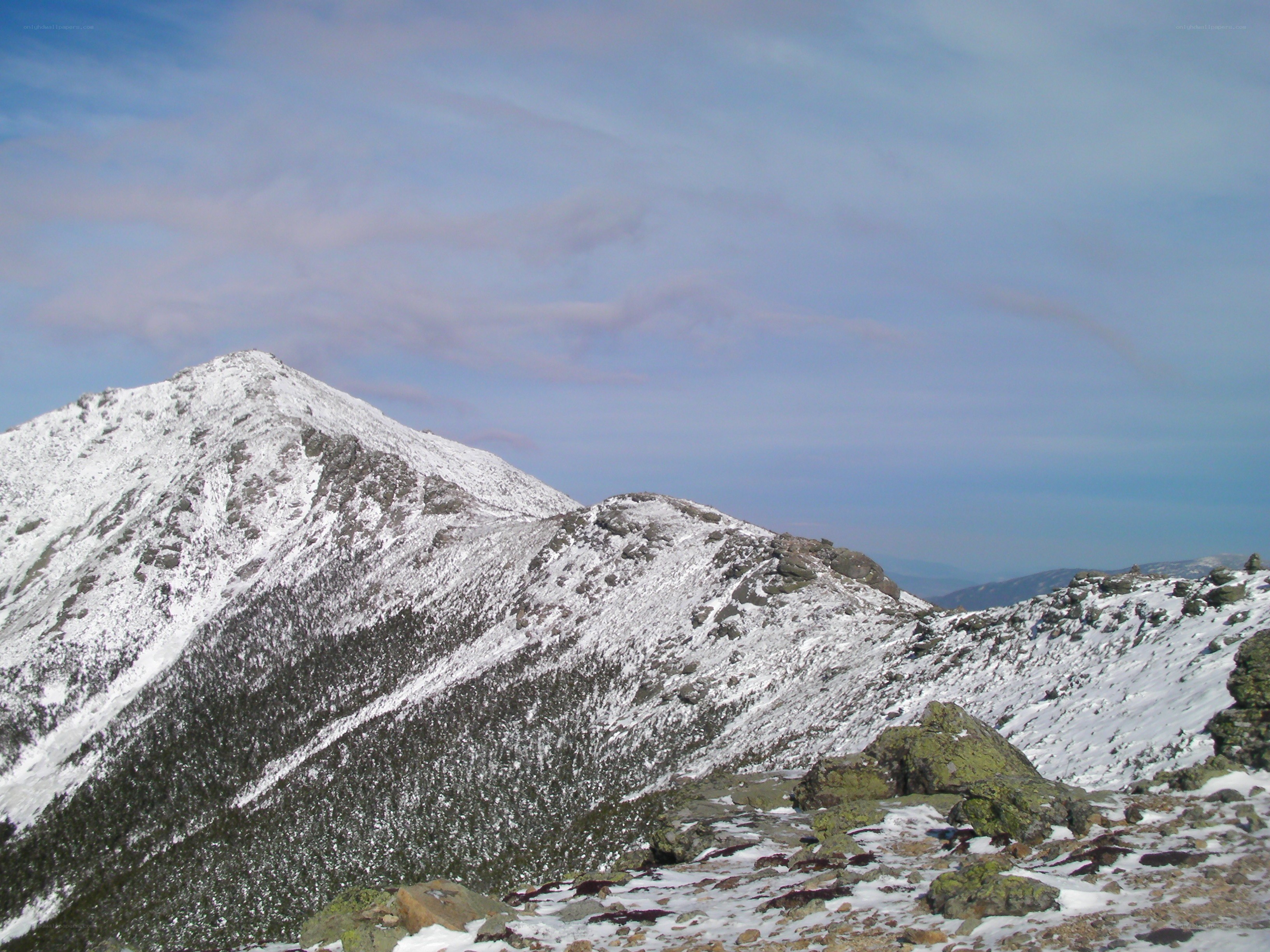snow-covered mountain peaks