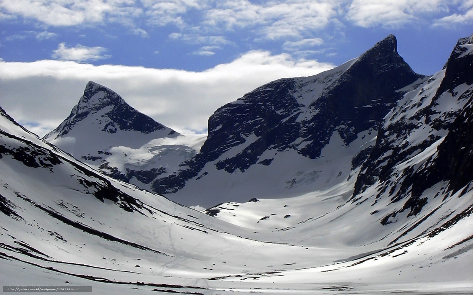 snow-covered mountain peaks