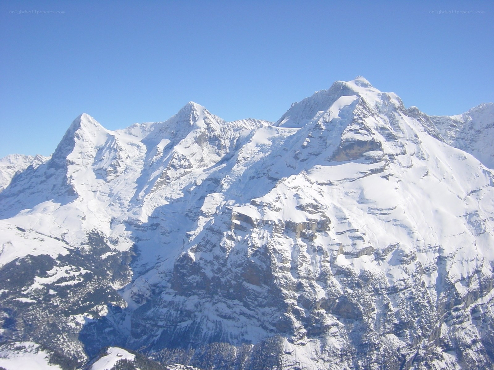 Snow-covered mountain peaks