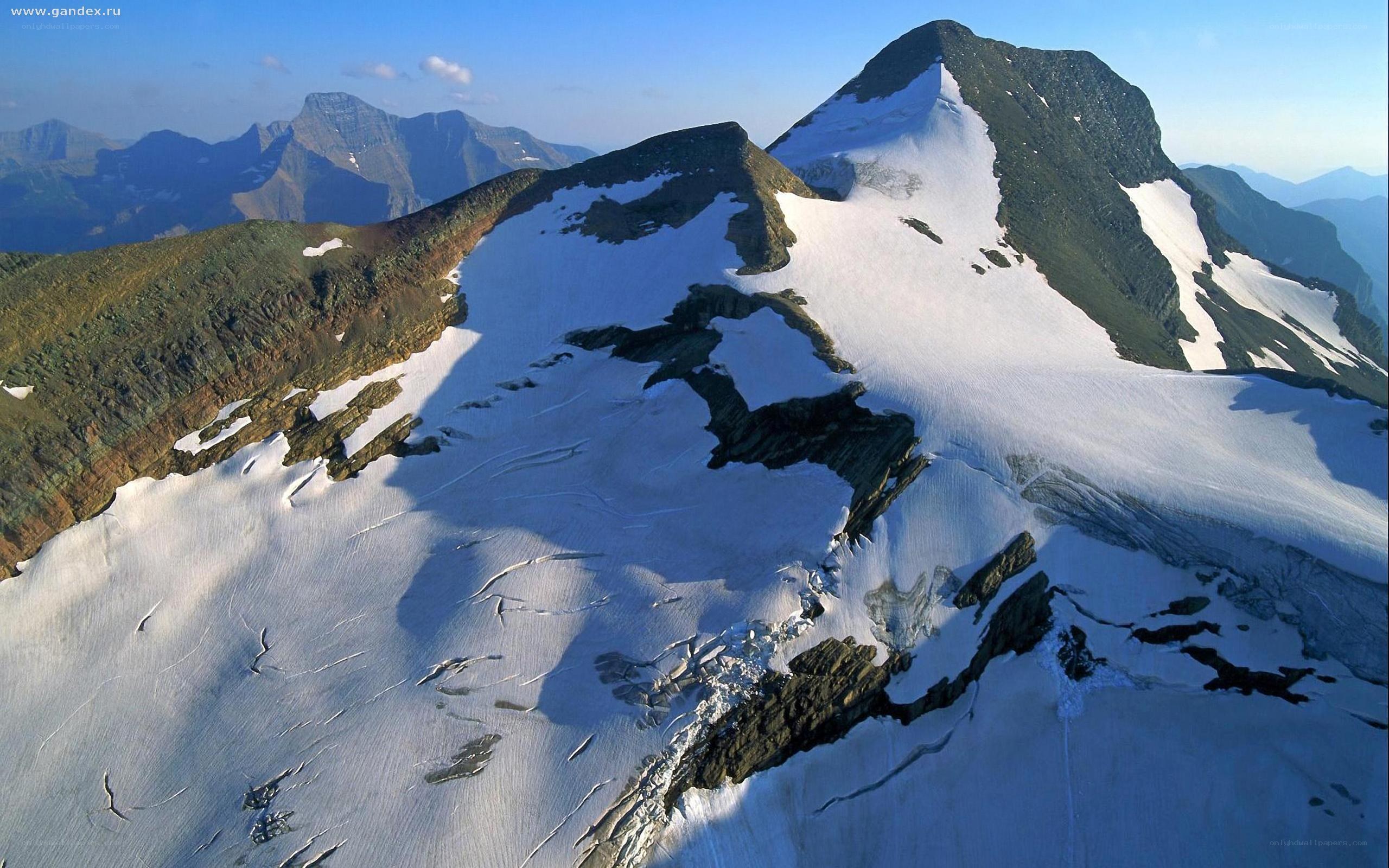 snow-covered mountain peaks