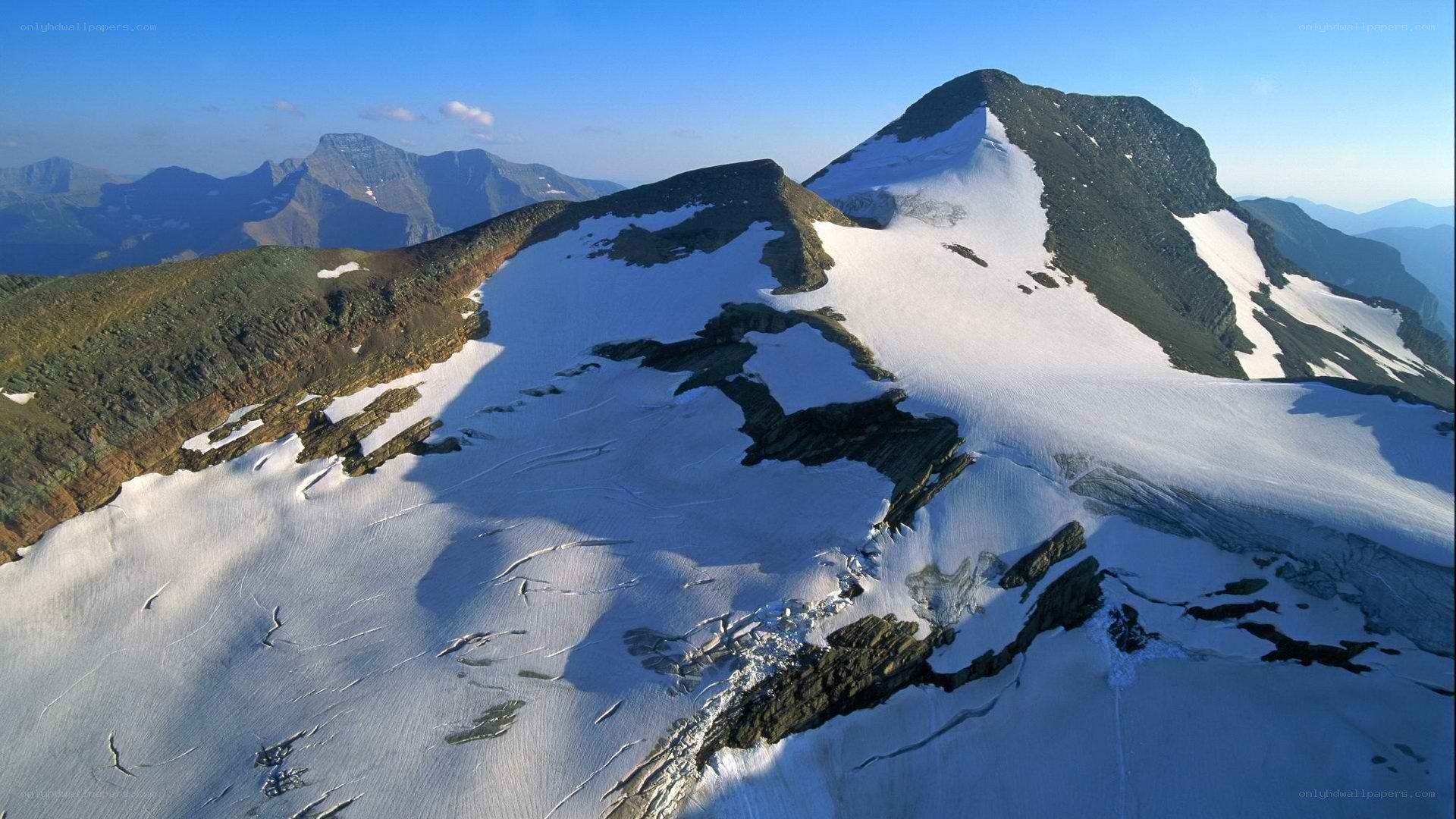 snow-covered mountain peaks
