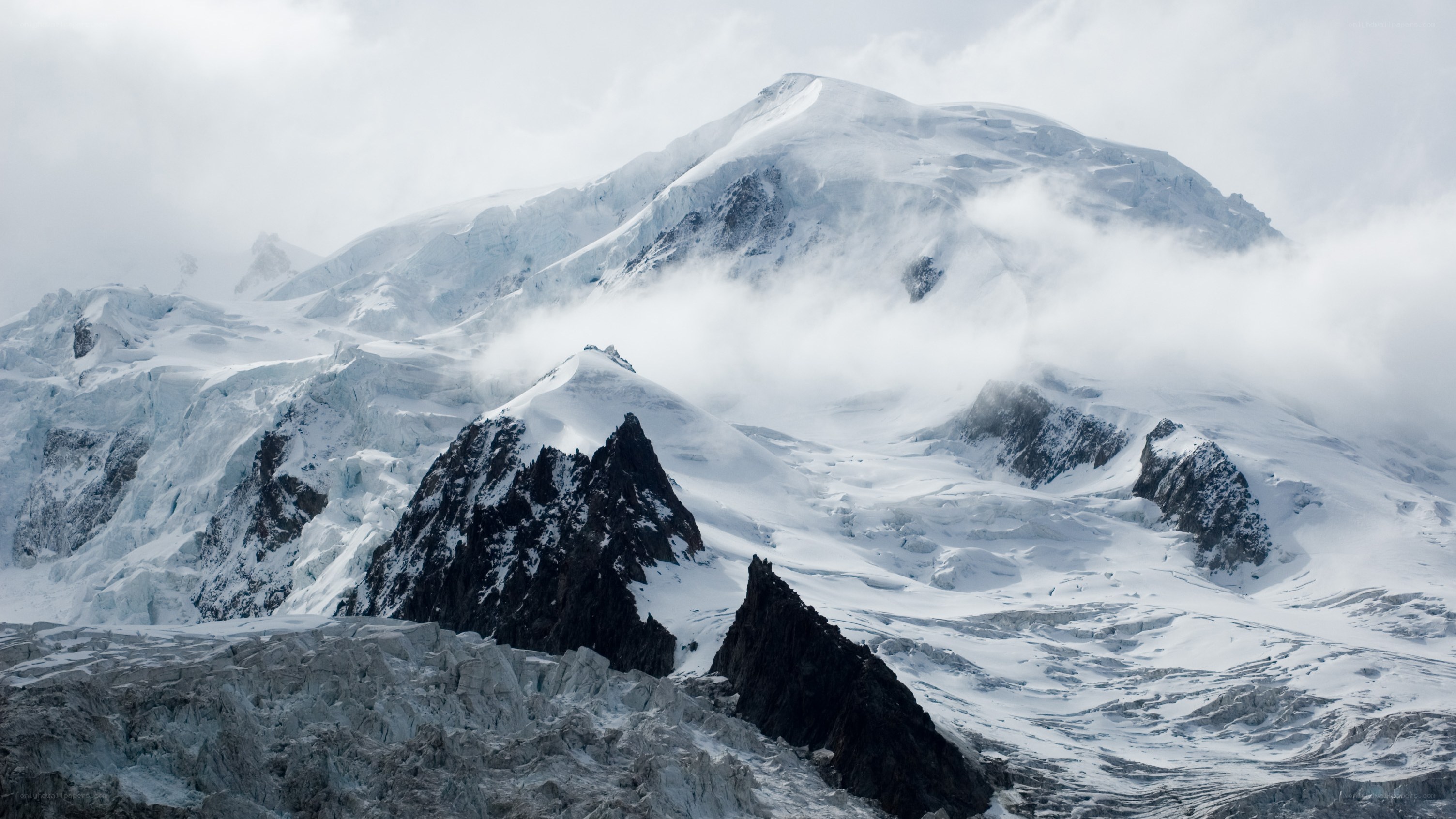 snow-covered mountain peaks