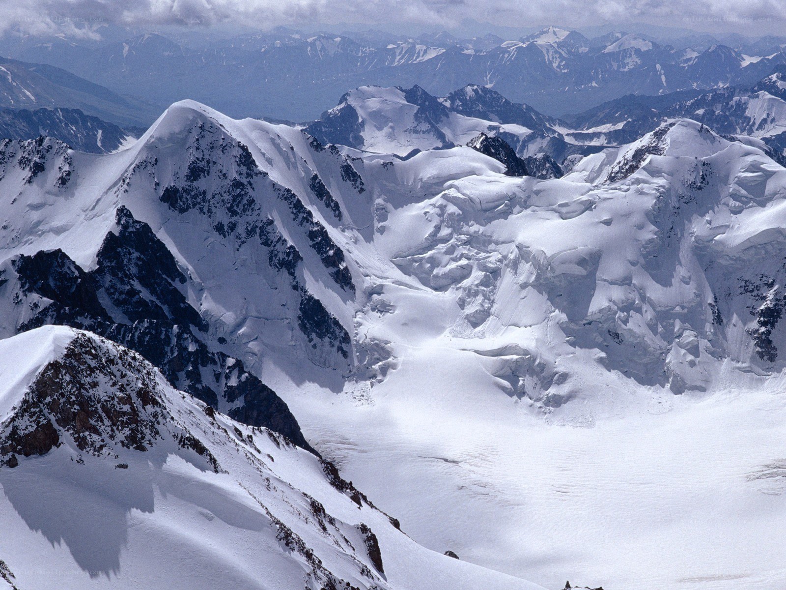 Snow-covered mountain peaks