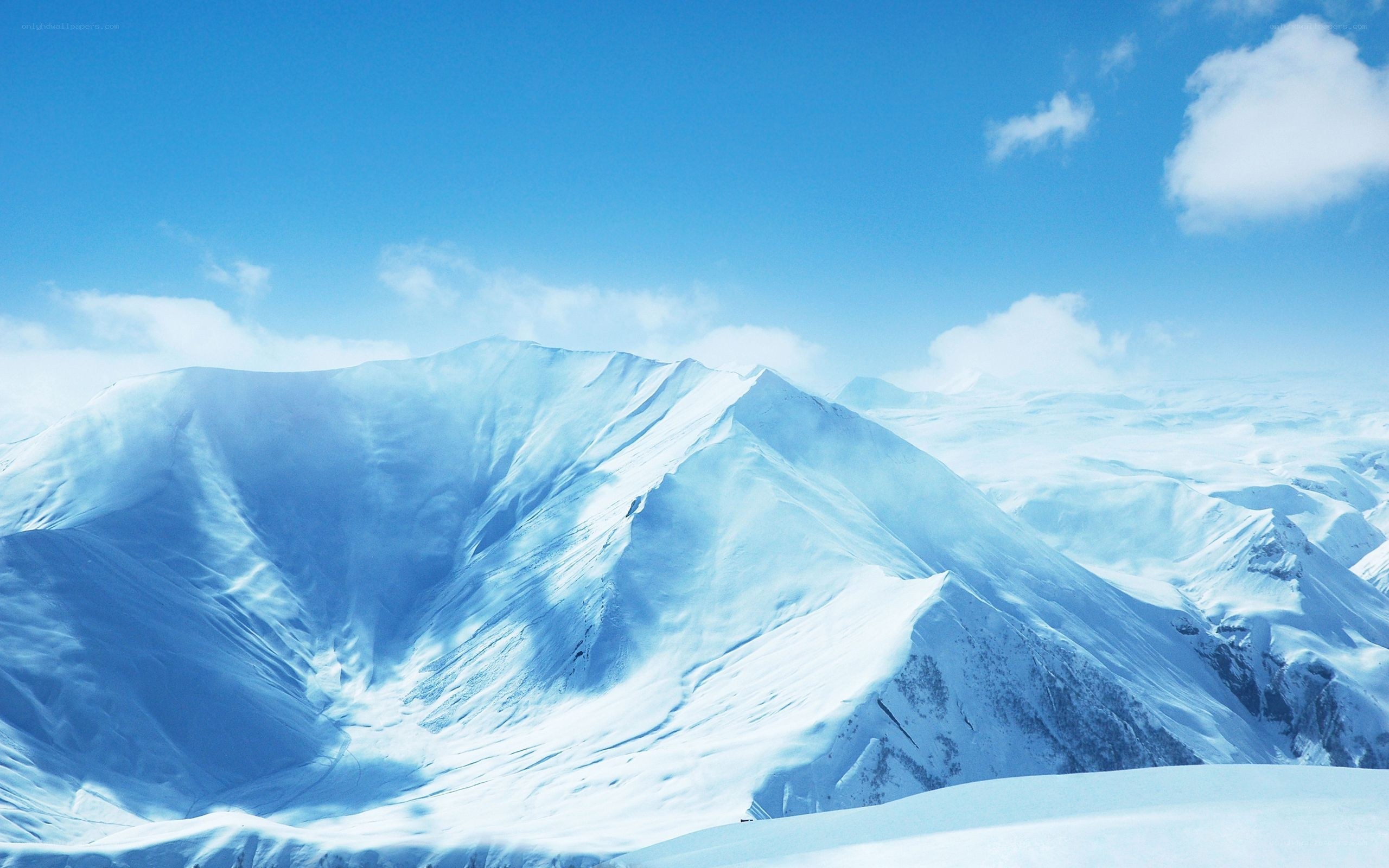 Snow-covered mountain peaks