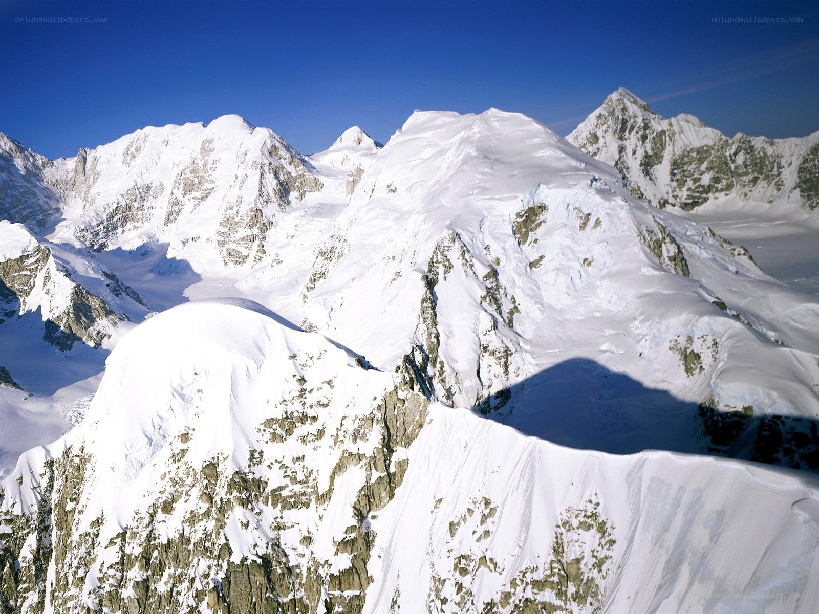 snow-covered mountain peaks