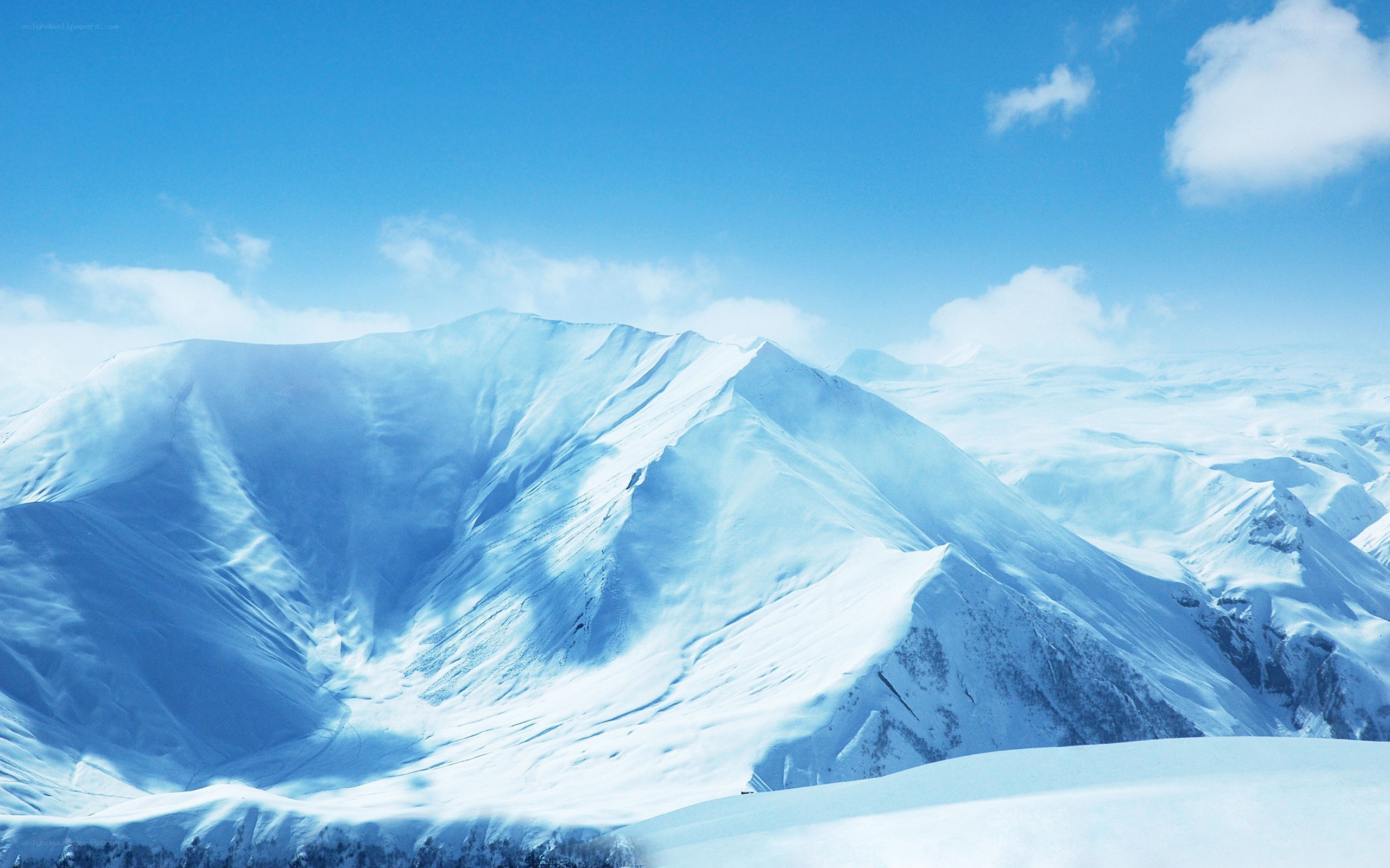 Snow-covered mountain peaks