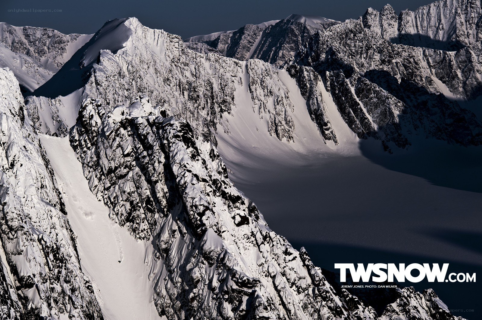 snow-covered mountain peaks