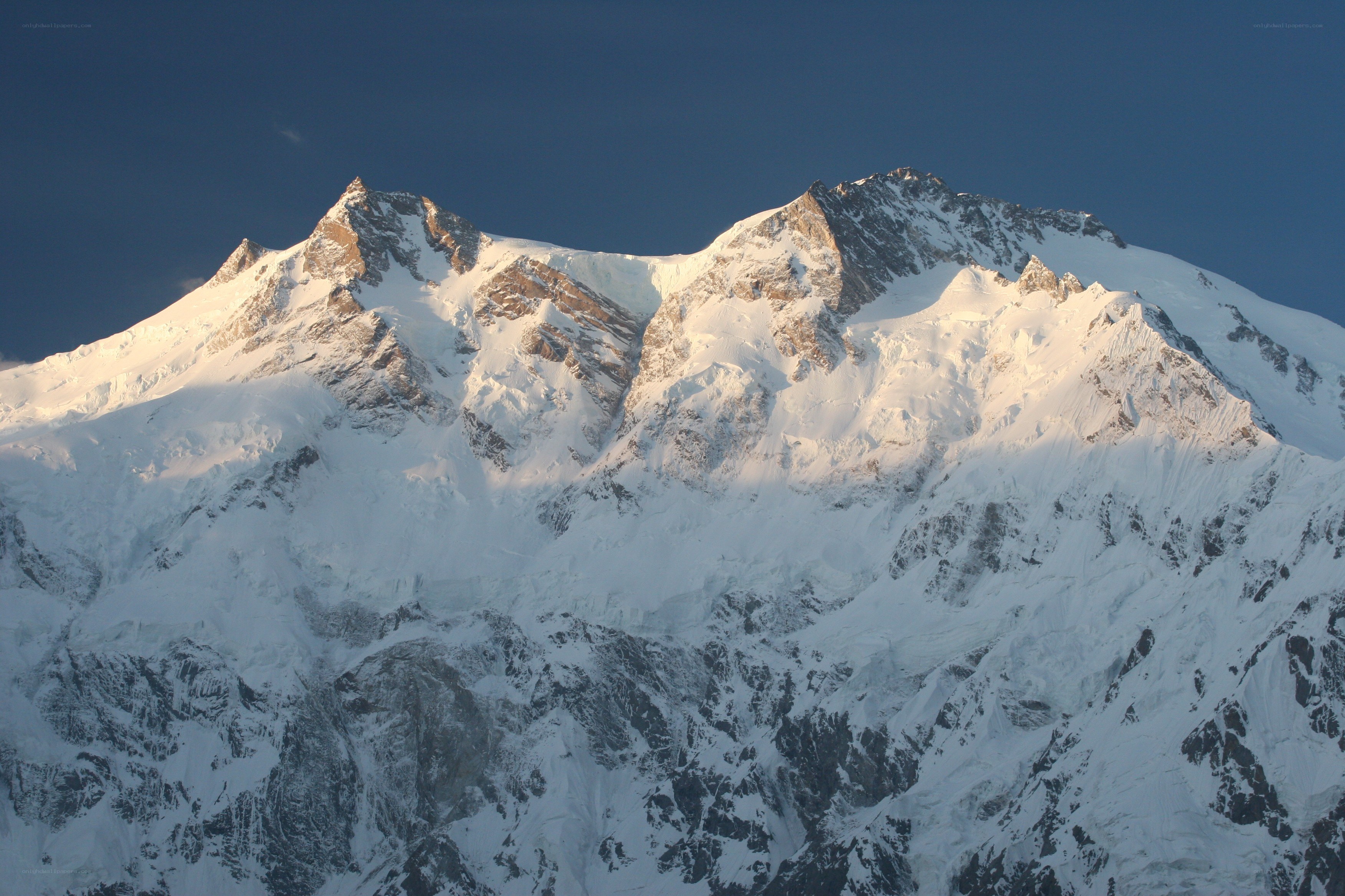 snow-covered mountain peaks