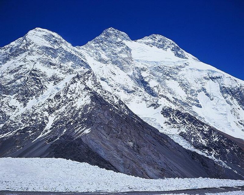 Snow-covered Mountain Peaks — Blue, Dramatic, Afternoon, Photograph, Snow