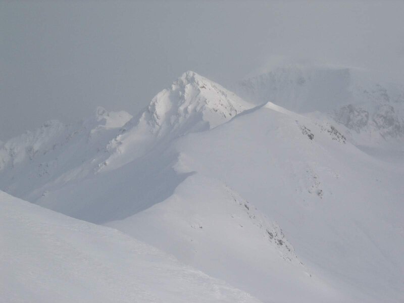 Snow-covered Mountain Peaks — White, Cold