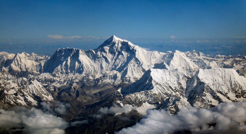 Snow-covered Mountain Peaks — White, Dramatic, Afternoon, Photograph, Clouds