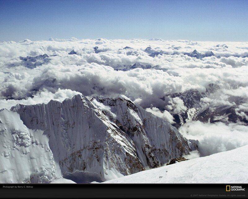 Snow-covered Mountain Peaks — White, Dramatic, Photograph, Clouds, Sky, Mountains
