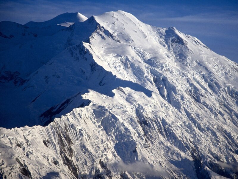 Snow-covered Mountain Peaks — White, Dramatic, Photograph, Mountains, Snow