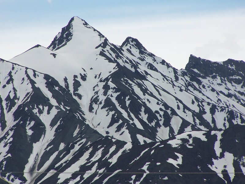 Snow-covered Mountain Peaks — White, Dramatic, Winter, Photograph, Mountains