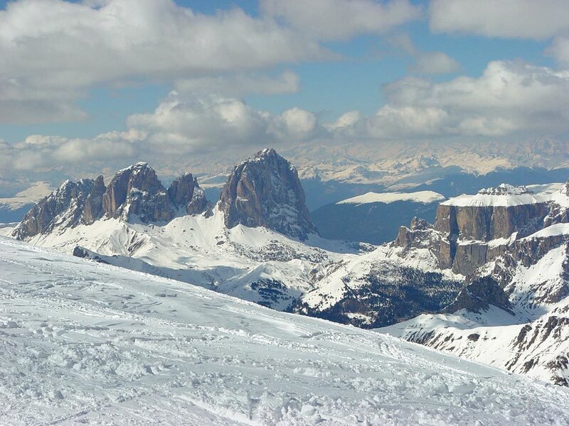 Snow-covered Mountain Peaks — White, Dramatic, Winter, Photograph